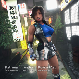 1girls 3d abs absurd_res absurdres ass assertive_female biceps big_breasts blender boots breasts brown_hair confident confident_female confident_smile dominant female female_focus female_only fingerless_gloves full_color fully_clothed gloves highres kazama_asuka large_breasts legs midriff muscles muscular muscular_female namco neon_lights no_penetration no_sex pose proud short_hair shorts smile smiling smirking solo solo_female street strong_female tekken tekken7wallpapers tekken_5_dark_resurrection tekken_7 tekken_8 tekken_tag_tournament tekken_tag_tournament_2 thick_ass thick_thighs thighs thight_clothing toned toned_body toned_female victory_pose victory_position