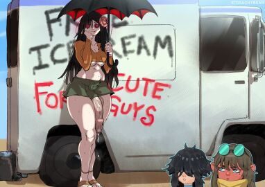 1futa 2024 amber_(streachybear) balls bangs bangs_over_eyes big_balls big_breasts big_penis black_hair black_sclera blinding_bangs breasts car clothed clothing curvaceous curvy curvy_figure edgewood_academy_(streachybear) english english_text flaccid flower_in_hair foreskin futa_focus futa_on_male futanari huge_balls huge_breasts huge_cock humanoid humanoid_penis intersex light-skinned_futa light_skin long_hair male mole mole_on_breast mole_on_thigh mole_under_eye mole_under_mouth mostly_clothed mostly_nude penis penis_out penis_slip penis_through_leghole precum precum_drip pumpkin_spice_stalker_(streachybear) red_eyes shorts solo_focus stalker standing streachybear text umbrella uncircumcised underboob van voluptuous voluptuous_futa wardrobe_malfunction writing yandere