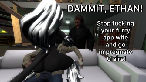 1girls 3d ass big_ass big_breasts breasts chris_redfield chrisposting crossover eastern_and_western_character ethan_winters face_in_breasts faceless_male female garry's_mod hand_on_ass hand_on_butt male meme resident_evil resident_evil_8:_village scp scp-1471 scp-1471-a scp-1471-a_(cumminham) scp_foundation shitpost shitposting straight