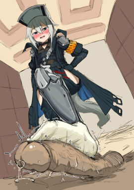 1girls absurdres arknights female footjob grani_(arknights) highres non-web_source saluky socks