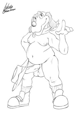 2021 2d 2d_(artwork) 2d_artwork anthro balls big_penis black_and_white canine chubby chubby_male chuck_e_cheese_(franchise) colorless cowboy_hat digital_art digital_drawing_(artwork) digital_media_(artwork) furry gay hat hat_on_penis jasper_t_jowls kokomo_khimaira long_penis male mascot naked naked_male nude penis shoes_only solo tongue tongue_out