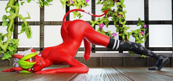 1boy demon epic_games femboy fortnite gay horns male male_only red_skin self_upload tail torment_(fortnite) white_hair