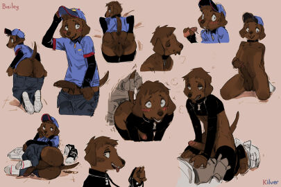 anthro anthro_on_anthro anthro_penetrated anthro_penetrating anthro_penetrating_anthro anus ass bailey_(kilver) bent_over blush bodily_fluids bottomwear bottomwear_down brown_body brown_fur canid canine canis clothed clothing collar cowgirl_position cum cum_string delivery_(commerce) delivery_employee domestic_dog duo erection fellatio female floppy_ears footwear from_front_position fur genital_fluids genitals hat headgear headwear hi_res humanoid_genitalia humanoid_penis kilver leash leashed_collar lying male male/male male_penetrated male_penetrating male_penetrating_male mammal on_bottom on_side on_top oral pants pants_down partially_clothed penetration penile penis penis_backwards presenting presenting_hindquarters sex shirt simple_background sketch_page socks solo spread_ass spread_butt spread_legs spreading t-shirt tail tail_grab tail_motion tailwag tongue tongue_out topwear