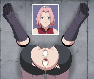 1girls 2d after_gangbang after_sex after_vaginal anus ass big_ass bike_shorts boots clothing cum cum_filled cum_in_ass cum_in_pussy cum_inside cum_overflow cumdrip cumdump excessive_cum exposed_ass exposed_pussy female female_only footwear full_color gaping gaping_anus gaping_pussy glory_wall green_eyes highres huge_ass kunoichi legs_up naruto naruto_(series) naruto_shippuden ninja no_panties no_panties_under_shorts petite photo photo_(object) pink_hair presenting presenting_ass presenting_pussy pussy rantuahelax ripped_clothing ripped_shorts sakura_haruno shirt shorts skirt solo solo_female solo_focus stuck stuck_in_wall through_wall torn_clothes uncensored
