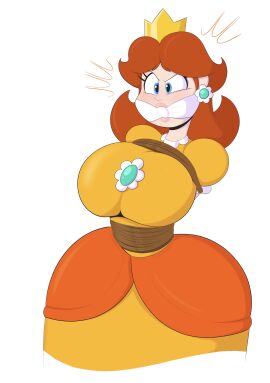 1girls ass big_ass big_breasts bondage breasts cleave_gag distress dress female female_only gagged huge_breasts mario_(series) mature mature_body mature_figure mature_woman milf mommy princess princess_daisy rope_bondage round_breasts solo solo_female super_mario_bros. tempson thick thick_ass thick_thighs thighs voluptuous voluptuous_female wide_hips