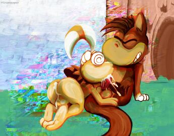 2024 2_toes absurd_res all_fours animal_genitalia animal_penis animate_inanimate anthro artist_name ass backsack balls ballsack biped bodily_fluids brown_body brown_fur closed_eyes countershade_fur countershade_torso countershading cum cum_explosion cum_from_ass cum_from_mouth cum_in_ass cum_in_mouth cum_inside digital_media_(artwork) digital_painting_(artwork) doll duo dynamite_headdy equid equine equine_genitalia equine_penis erection face_fucking feet fellatio floating_head fur genital_fluids genitals gloves_(marking) hand_on_head head_feathers headdy hi_res hooves horse humanoid hummer_(hummer_team) hummer_team irrumatio kneeling living_doll male male/male mammal mane markings oral penile penis penis_in_mouth prick_ears screamoshaymin sex sitting snout soles spiral_eyes tail tan_body tan_fur tan_inner_ear teeth_showing toes treasure_(game_developer) yellow_body yellow_skin