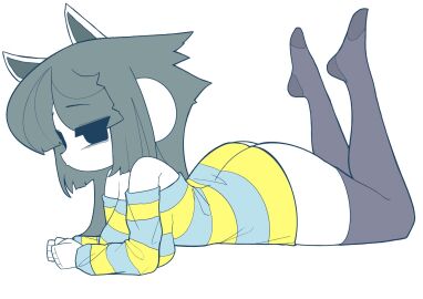 1girls ass ass_cheeks big_ass big_butt black_eyes bottomless breasts bubble_ass bubble_butt butt_cheeks curvy curvy_body curvy_figure curvy_hips cute cute_eyes ears fat_ass feet feet_up female female_furry female_only furry furry_only grey_hair hanging_breasts hips hss_dada laying_on_stomach long_shirt long_sleeves looking_at_viewer shirt_only shoulder_length_hair shoulders shy solo striped_shirt temmie_(undertale) thick_ass thick_hips thick_thighs thighhighs thighs undertale undertale_(series) white_background white_body white_fur wide_hips