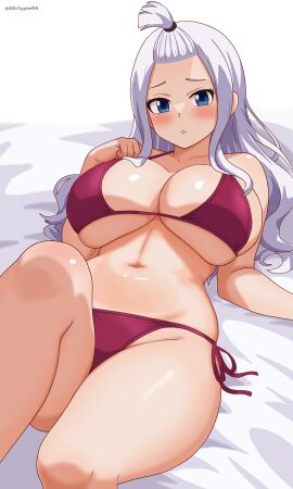 1girls absurd_res absurdres bikini bikini_bottom bikini_top breasts cleavage curvaceous curvaceous_figure curvy curvy_body curvy_female curvy_figure curvy_hips eclypsea fairy_tail female female_focus female_only frown frowning frowning_at_viewer hair_ribbon hi_res high_resolution highres hips inner_sideboob light-skinned_female light_skin long_hair looking_at_viewer lying lying_on_back micro_bikini mirajane_strauss on_back pale-skinned_female pale_skin pinup ponytail red_bikini red_bikini_bottom red_bikini_top red_panties red_swimsuit ribbon short_ponytail sideboob skimpy skimpy_bikini solo solo_female solo_focus swimsuit thick_thighs thighs thunder_thighs tied_hair underboob very_high_resolution voluptuous voluptuous_female wavy_hair white-haired_female white_hair wide_hips