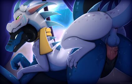 2024 4_toes absurd_res anus ass backsack balls ballsack blush bodily_fluids claws dragon drooling duo erection feet female feral genital_fluids genitals hi_res looking_pleasured male male/female mythological_creature mythological_scalie mythology penetration penile_spines penis pussy raised_tail reptile saliva scalie scarf sex tail thick_thighs toes vaginal_fluids vaginal_penetration visionaryserpent wings