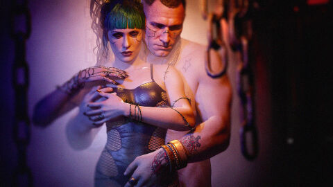 3d clothed_female_nude_male cyberpunk_2077 female female_v game_character jackie_welles male naked_male romantic romantic_ambiance romantic_couple v valerie_(cyberpunk_2077) video_games