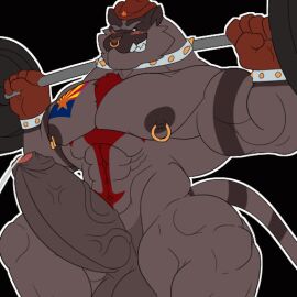 1:1 abs animated balls bara biceps big_biceps big_muscles big_pecs big_penis cum cumming erection exercise fur generation_7_pokemon generation_8_pokemon huge_cock incineroar legendary_pokemon male male_only morinetsu multicolored_body muscles muscular muscular_male nintendo obliques pecs penis pokemon pokemon_(species) pokesona red_body short_playtime solo solo_male teeth telegram_sticker weightlifting workout yaoi