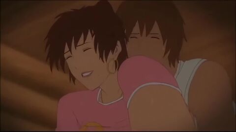 1girls 2boys anal anal_sex animated bed bedroom brown_eyes brown_hair canonical_scene double_penetration erika_(gyo) gyo_tokyo_fish_attack hi_res moaning moaning_in_pleasure no_sound nude penis pussy sandwiched screencap sex short_hair tagme threesome vaginal_penetration vaginal_sex video