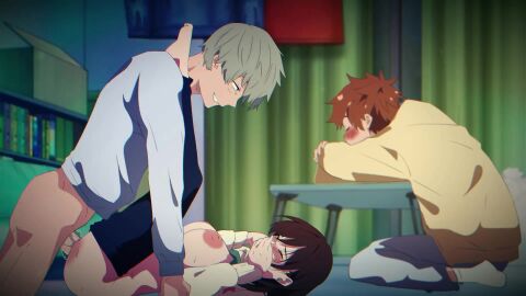 covering_mouth cuckold kanojo_okarishimasu kinoshita_kazuya legs_on_shoulders missionary_position mizuhara_chizuru nakano_umi no_sound shorter_than_30_seconds sleeping_cuck tagme video