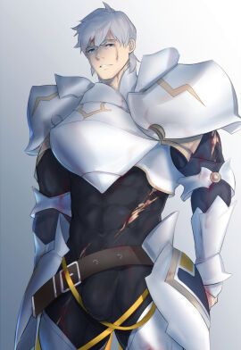 bulge cachic captured caucasian caucasian_male fate/grand_order huge_biceps male male_only men_only onesie penis percival_(fate) see-through_clothing soulga3 thick_thighs tight_bodysuit torn_clothes voluptuous_male white_male yaoi