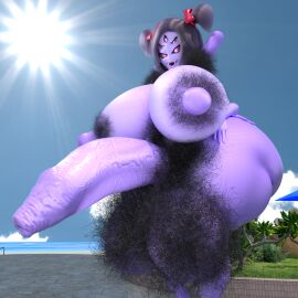 adri164 arachnid armpit_hair arthropod beach big_balls big_breasts big_nipples bodily_fluids body_hair breasts curvy_female curvy_figure excessive_pubic_hair excessive_pussy_hair expansion fangs female futa_only futanari hairy hairy_armpits hairy_balls hairy_breasts hairy_female hairy_nipples hairy_pussy happy_trail hi_res huge_ass hyper hyper_breasts muffet pubes pubic_hair purple_skin pussy short_hair slightly_chubby smile spider spider_humanoid sweat sweaty_breasts swimsuit thick_thighs undertale undertale_(series) venus_body voluptuous voluptuous_female wide_hips
