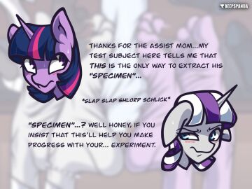 1boy 2girls barefoot bronypanda clothed dialogue english_text feet_fucking female foot_fetish foot_fuck footjob friendship_is_magic hasbro incest male mother_and_daughter my_little_pony penis soles tagme text twilight_sparkle_(mlp) twilight_velvet_(mlp) velvet_sparkle