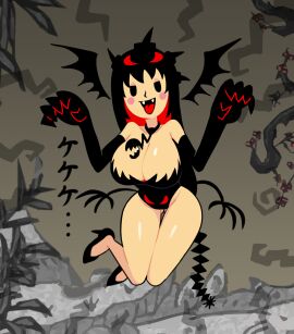 1girls arm_sleeves arm_stockings armpits armwear ass barely_clothed barely_contained_breasts barely_visible_genitalia barely_visible_pussy big_ass big_breasts big_butt blush breasts clawed_fingers claws cleavage clothed clothing costume cute demon demon_girl fangs female girl_(rhythm_heaven_fever) high_heels huge_breasts large_breasts medium_breasts minus8 mob_face nintendo outdoors pussy_peek rhythm_heaven rhythm_heaven_fever shoes simple_face solo tail thick_thighs tongue tongue_out wide_hips winged_humanoid wings