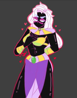 alien alien_girl alien_humanoid black_body duck_dodgers female looney_tunes martian martian_(duck_dodgers) n-redglare queen_tyr'ahnee warner_brothers white_hair