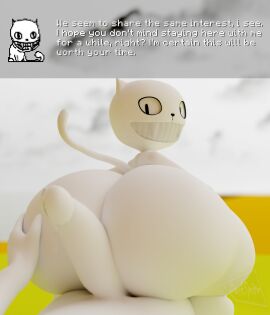 3_fingers 3_toes 3d anthro ass balls big_balls black_clouds bodily_fluids darkspite detailed_background digital_media domestic_cat duo eyelashes fangs feet felid feline felis fingers fur genital_fluids genitals hand_on_ass hand_on_butt hand_on_hip hi_res hot_dogging humanoid looking_back male male/male mammal nude off_(game) orange_background pablo_(off) penis pointy_ears precum sex simple_background sitting_on_another size_difference sky small_penis smaller_male smile speech_bubble tail teasing teeth text the_judge_(off) thick_thighs thinking thoughtful_expression toes white_body white_fur wide_hips yellow_background