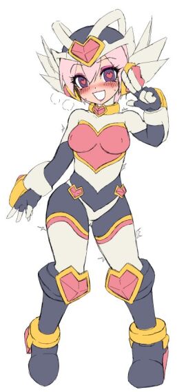 aile bimbofication erect_nipples female hypnosis mega_man mega_man_zx mind_control model_w_(mega_man) nipples pink_hair semikichi