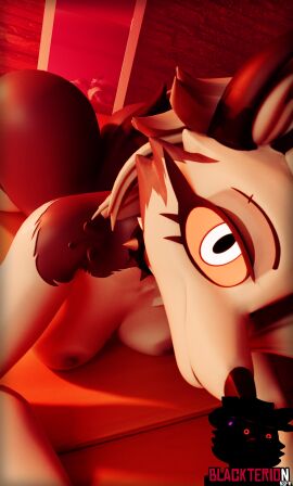 3d ass big_ass big_breasts big_butt blackterio blender blender_(software) blender_cycles breasts completely_nude female female_only furry furry_female hellhound helluva_boss loona_(helluva_boss) naked naked_female nude nude_female tail white_body white_fur