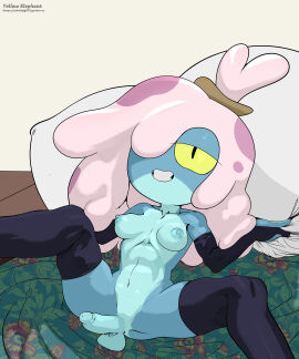 1futa amphibia amphibian anthro areolae balls breasts disney erection frog furry futa_only futanari hair_over_one_eye high_resolution intersex maddie_flour medium_breasts medium_penis nipples nude nude_futa on_back penis sitting solo source_request spread_legs tagme yellow_elephant