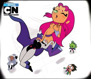 2girls 3boys accurate_art_style beast_boy blush breast_grab breasts breasts_out cartoon_network cunnilingus cyborg_(dc) dc dc_comics dick_grayson female female_focus flying flying_sex garfield_logan gosgoz goth_girl grabbing_own_breast green_eyes grey_skin koriand'r male multiple_boys multiple_females multiple_girls multiple_males nipples pink_hair pussy rachel_roth raven_(dc) raven_(teen_titans_go!) robin_(dc) robin_(dick_grayson) starfire starfire_(teen_titans_go!) teen_titans teen_titans_go tongue victor_stone viewed_from_above warner_brothers yuri