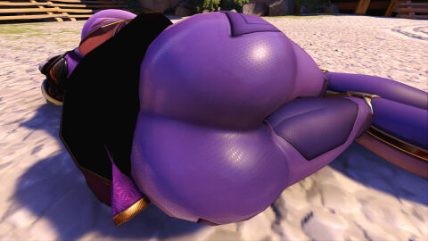 1girls 3d 3d_(artwork) activision alternate_costume asian asian_female ass ass_focus big_ass blizzard_entertainment conjurer_symmetra defeated defeated_heroine female female_only indian_female knocked_out official_art overwatch overwatch_2 pants satya_vaswani screencap symmetra tapem8 unconscious yoga_pants