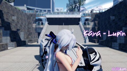 1girls 3d animated athletic breasts dancing female grey_hair huge_breasts mmd music tagme teenager thong video vocaloid yowane_haku