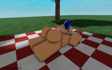 1girls 3d 3d_(artwork) all_fours alternate_version_available anus ass barefoot big_ass big_breasts breasts charlotte_(that_rel) completely_nude female female_only full_body naked naked_female nude nude_female on_front outside picnic picnic_basket pussy roblox robloxian solo solo_female that_rel tongue tongue_out