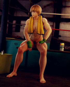 1girls 3d abs breasts brown_eyes brown_hair clitoral_hood clitoris female_pubic_hair hi_res matching_hair/eyes muscular muscular_female navel nude persona persona_4 pubic_hair pussy satonaka_chie short_hair signature vj99