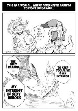 1boy 2024 2d 2girls alternate_hairstyle angry ass bad_end big_ass big_breasts bodysuit breasts breasts_out bunny_ears bunny_girl captured dark-skinned_female dark_skin defeated defeated_heroine english_text female femsub imminent_rape imminent_sex leotard male maledom miruko my_hero_academia nejire_hado nejire_hado_(hero_outfit) nipples restrained rumi_usagiyama shigaraki_tomura simp_devil tagme text thick_thighs tomboy tomura_shigaraki torn_clothes victorious_villain