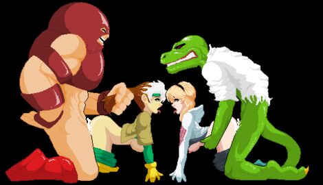 2boys 2girls animated anna_marie anthro_penetrating cum cum_inside curt_connors doggy_style ejaculation female gwen_stacy hairband holding_hair juggertuul lizard male marvel marvel_comics multiple_boys multiple_females multiple_girls multiple_males pulling_hair rogue_(x-men) sex spider-gwen spider-man_(series) superhero superhero_costume superheroine the_lizard_(marvel) tongue tongue_out villain_on_hero x-men