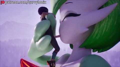 1boy 1girls 3d animated anthro big_breasts blowjob breast_play breasts chubby curvylonix female gardevoir generation_3_pokemon giantess gigantic_ass gigantic_breasts green_hair hi_res huge_ass huge_breasts huge_thighs human human_on_humanoid humanoid interspecies jiggle large_breasts large_thighs male male_human/female_humanoid male_human/female_pokemon massive_breasts massive_thighs nintendo no_sound nude nude_female nude_male pokemon pokemon_(species) pokephilia pokémon_(species) self_upload size_difference thick_thighs video wide_hips wide_thighs