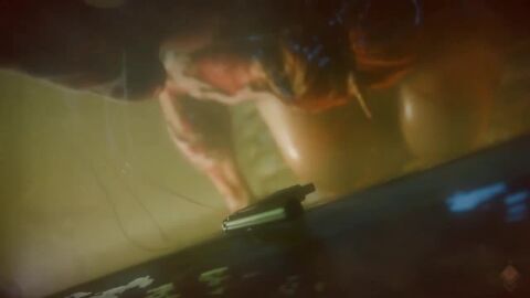 3d_animation ada_wong arm_lock back_against_wall black_stockings licker lifted_by_another nude_female tagme vaginal_penetration video