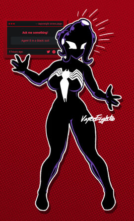 1girls 2d_(artwork) agent_8_(splatoon) breasts crossover digital_drawing_(artwork) digital_media_(artwork) female female_focus female_only klyntar marvel marvel_comics nintendo octoling octoling_girl outfit pose posing question questionable request she-venom spider-man_(series) splatoon splatoon_(series) splatoon_2 strawpage_request symbiote twitter_link twitter_username vaporeight venom_(marvel) watermark