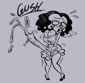 1futa big_breasts breasts classica_(classica_piecut) classica_p cleavage cum cum_through_clothes ejaculation erection erection_under_clothes futanari hands-free handsfree_ejaculation huge_cock intersex monochrome nipples_visible_through_clothing orgasm original_character penis tenting toon