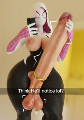 1futa 3d ass ass_bigger_than_head balls balls_out big_balls big_breasts big_penis blender bottom_heavy breasts breasts_out caption clothing cock_ring curvaceous curvy curvy_figure erection female futa_only futanari gwen_stacy hood hood_up huge_balls huge_breasts huge_cock hyper_penis intersex low_hanging_balls marvel marvel_comics mask masked masked_female mostly_nude penis penis_out phone slugcats_(artist) snapchat solo solo_futa spider-gwen spider-man:_into_the_spider-verse spider-man_(series) suit tagme thick_thighs voluptuous voluptuous_futa wide_hips
