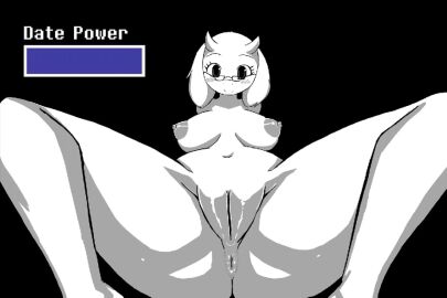 2d female jonfawkes milf presenting_pussy pussy spread_legs toriel undertale undertale_(series)