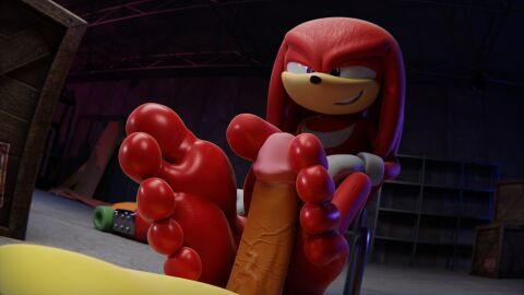 3d 5_toes barefoot clothing digital_media_(artwork) duo echidna eulipotyphlan faceless_character fan_character feet feetymcfoot foot_fetish foot_play footjob footwear gay genitals hedgehog hi_res knuckles_the_echidna male male/male mammal monotreme orange_body penis red_body sega sex shoes shoes_removed sledge_the_hedgehog soles sonic_(series) sonic_the_hedgehog_(series) toes vein veiny_penis