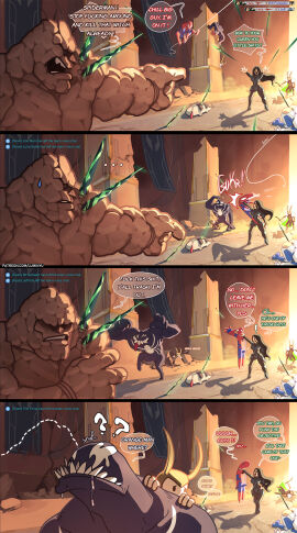 2d 4_panel_comic ass ass_up bodysuit english_text erection erection_under_bodysuit erection_under_clothes fantastic_four female gameplay_mechanics hela hela_(marvel_rivals) jeff_the_land_shark loki_(marvel) loki_(marvel_rivals) luminyu man_ass marvel marvel_comics marvel_rivals meme mr_fantastic mr_fantastic_(marvel_rivals) peter_parker reed_richards speech_bubble spider-man spider-man_(marvel_rivals) spider-man_(series) the_thing_(marvel) torn_bodysuit venom_(marvel) venom_(marvel_rivals)