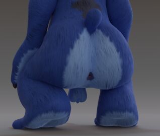 3d alien anthro anus ass ass_focus balls blender_(artwork) blue_body blue_fur butt_focus digital_media_(artwork) disney experiment_(lilo_and_stitch) fur genitals hi_res lilo_and_stitch male male_focus male_only no-name-no-problem rear_view short_tail solo stitch_(lilo_and_stitch) tail