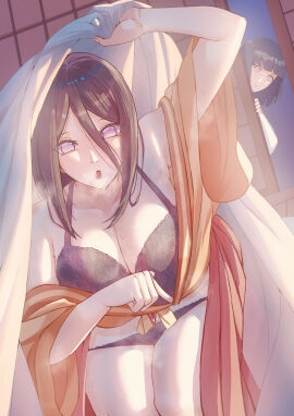 2girls almost_caught armpits being_watched black_hair blanket boruto:_naruto_next_generations bra breasts brown_hair cheating cheating_(relationship) cleavage clothing cucked_by_sister cuckquean embarrassed female female_focus female_only huangyou_boluo_bao hyuuga_hanabi hyuuga_hinata implied_sex kimono kneeling lingerie male multiple_females multiple_girls naruto naruto_(series) netorare nipple_slip ntr offscreen_character offscreen_male panties peeping pov presenting presenting_breasts pussy reverse_netorare siblings sister-in-law sisters sliding_doors smile stealth stealth_sex under_covers underwear undressing uzumaki_hinata voluptuous voyeur voyeurism walk-in watching wet wet_pussy white_eyes yukata