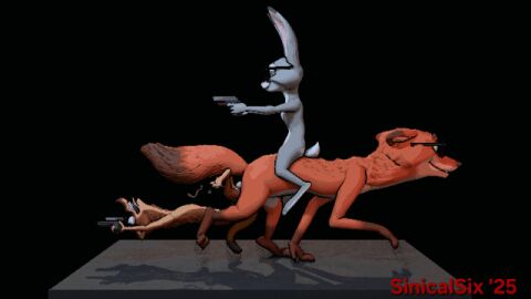 3d_(artwork) anal animated anthro balls bodily_fluids canid canine casual cum digital_media_(artwork) disney duke_weaselton eyewear female firearm fox genital_fluids genitals group gun handgun judy_hopps knot_pull knotting lagomorph leporid male male/male mammal mustelid musteline nick_wilde nude penis pussy rabbit ranged_weapon red_fox riding_on_back running sex sinicalsix sunglasses trio true_fox true_musteline vulva weapon weasel zootopia