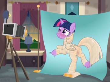 absurd_res accurate_art_style alicorn anus artist_name backdrop blush camera curtains dock_(anatomy) equid equine explicit feathered_wings feathers female feral friendship_is_magic furniture genitals grey_body grey_tail grey_wings hair hasbro hi_res hoof hooves horn icaron inanimate_transformation inside lamp mammal mare mid-transformation motion_lines my_little_pony mythological_creature mythological_equine mythology on_one_leg petrification plinth purple_body purple_eyes purple_hair pussy solo standing statue statue_transformation statuefication statufication stone story story_at_source story_in_description table tail transformation tripod twilight_sparkle_(mlp) underhoof unicorn watermark window wings