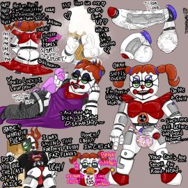 animatronic baby_(fnafsl) circus_baby circus_baby_(fnaf) circus_baby_(original) cock_ring cum cum_as_food dialogue erection female five_nights_at_freddy's five_nights_at_freddy's:_sister_location flaccid fnaf futanari huge_cock intersex masturbation penis robot_girl robot_humanoid strongovan thick_penis veiny_penis
