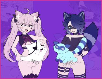 1boy 1girls 2futas ahoge animal_penis cat_girl catgirl cum cum_inside cumming duo_focus ejaculation fan_mascot_(vtuber) fan_mascot_focus_(vtuber) female femsub feral foursome futa_focus futa_is_bigger futa_on_female futa_on_feral futa_on_male futa_with_female futa_with_futa futa_with_male futadom futanari goro_(nyanners) group group_sex indie_virtual_youtuber intersex interspecies jomokin long_hair male malesub mascot mostly_nude nude nude_futa nyatasha_nyanners penis penis_size_difference pussy raccoon raccoon_girl sex short_hair small_penis snuffy trash_clan_(snuffy) twintails vaginal_penetration virtual_youtuber vtuber zoophilia