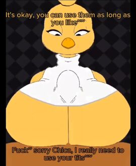 balls balls_deep beat_banger big_breasts big_penis breasts breasts_bigger_than_head chica_(fnaf) cock cum cum_in_ass cum_inside enormous_breasts five_nights_at_freddy's freddy_(fnaf) huge_breasts huge_cock large_breasts mating_press subtitles tagme video yellow_body