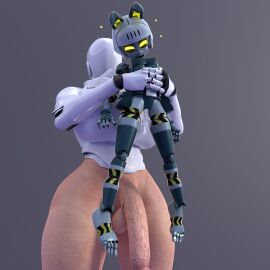 1futa 1girls 2022 3d crossover cum cum_in_pussy cum_inside cumwebs_3d female futa_on_female futanari haydee haydee_(game) intersex larger_futa pussy robo-fortune robot robot_girl size_difference skullgirls smaller_female video_games