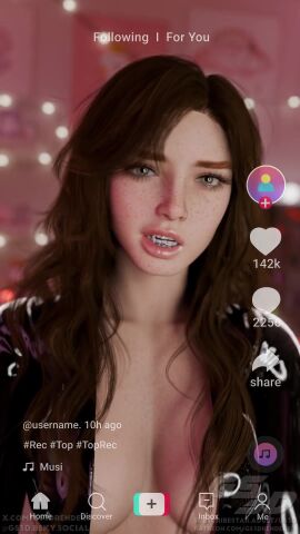 3d 3d_animation 3d_model 3d_render 3dx ahegao_face animated animation braces dancer female female_focus female_only green_eyes gs3d latex latex_bodysuit latex_suit lipsync looking_at_viewer open open_clothes open_jacket red_hair rubber rubber_bodysuit rubber_suit singing slut social_media tagme tease tiktok tiktok_overlay trend video whore